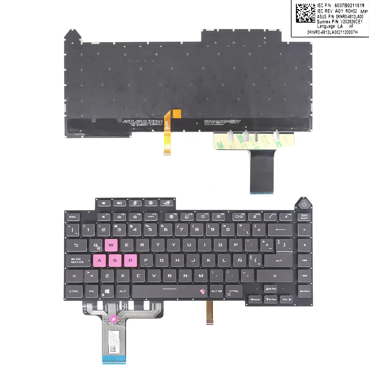 Picture of ASUS ROG 5R G513 G513Q G513QY G513QM G533 (Colorful backlight WIN8)WASD is red
